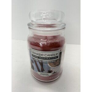 Yankee Candle Glass Sparkling Cinnamon Spice Original Jar Candle 19oz